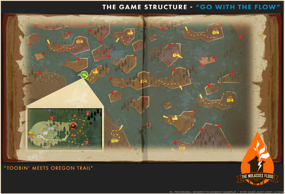 A map of the layout of the games world.