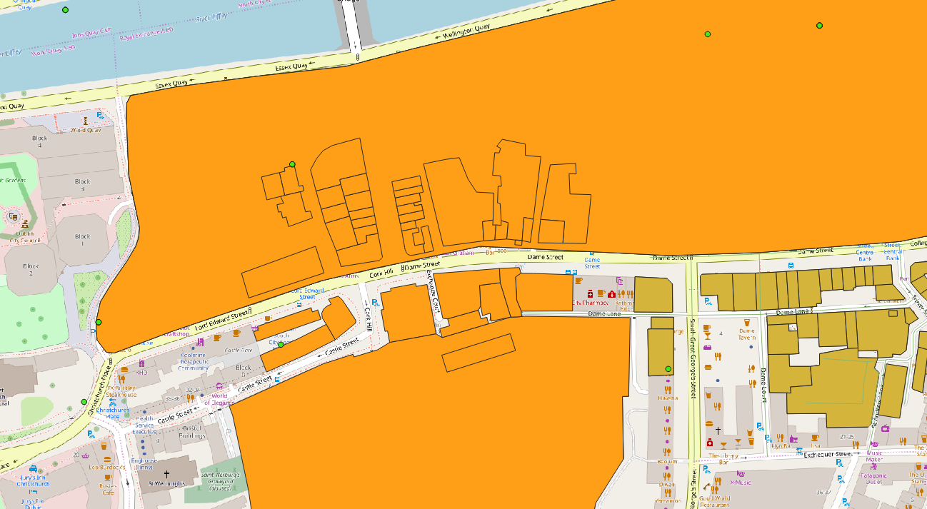 Map of Dame Street