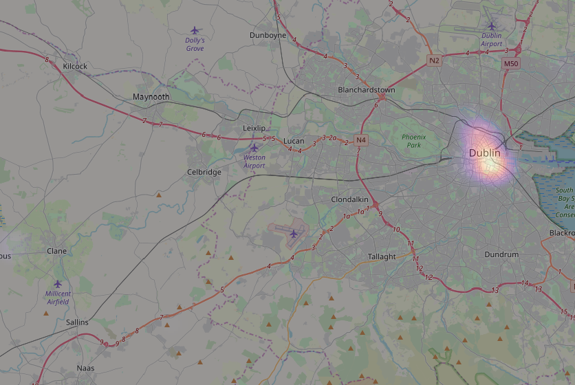 Wanderings Heat Map