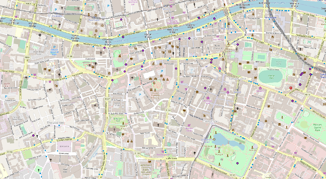 Liffey area map