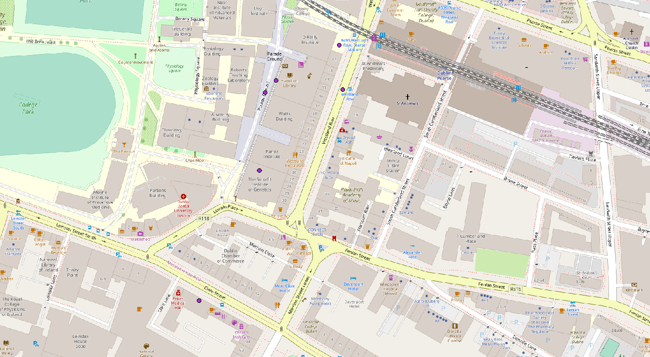 Pearse Street Map