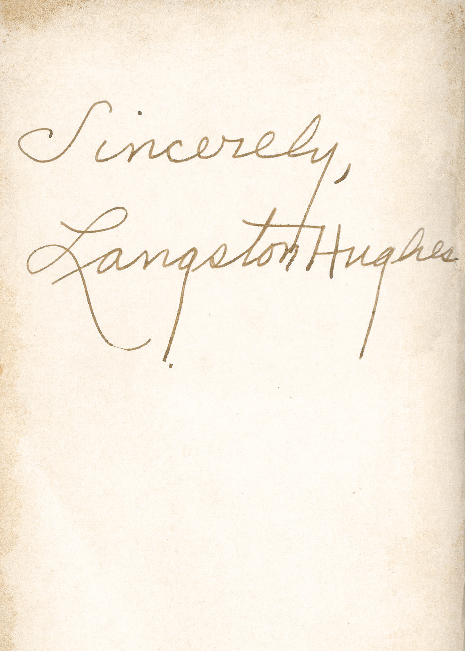 Langston Hughes' Signature